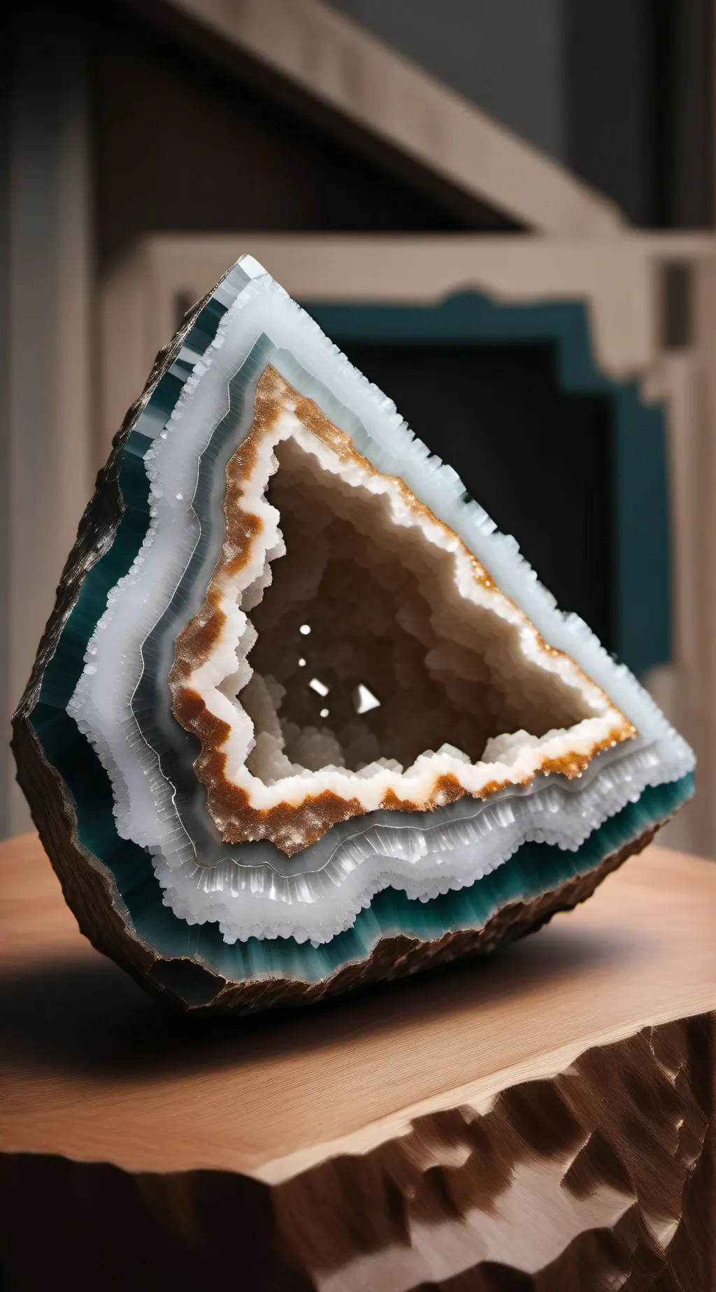 ai character: Quartz geode background