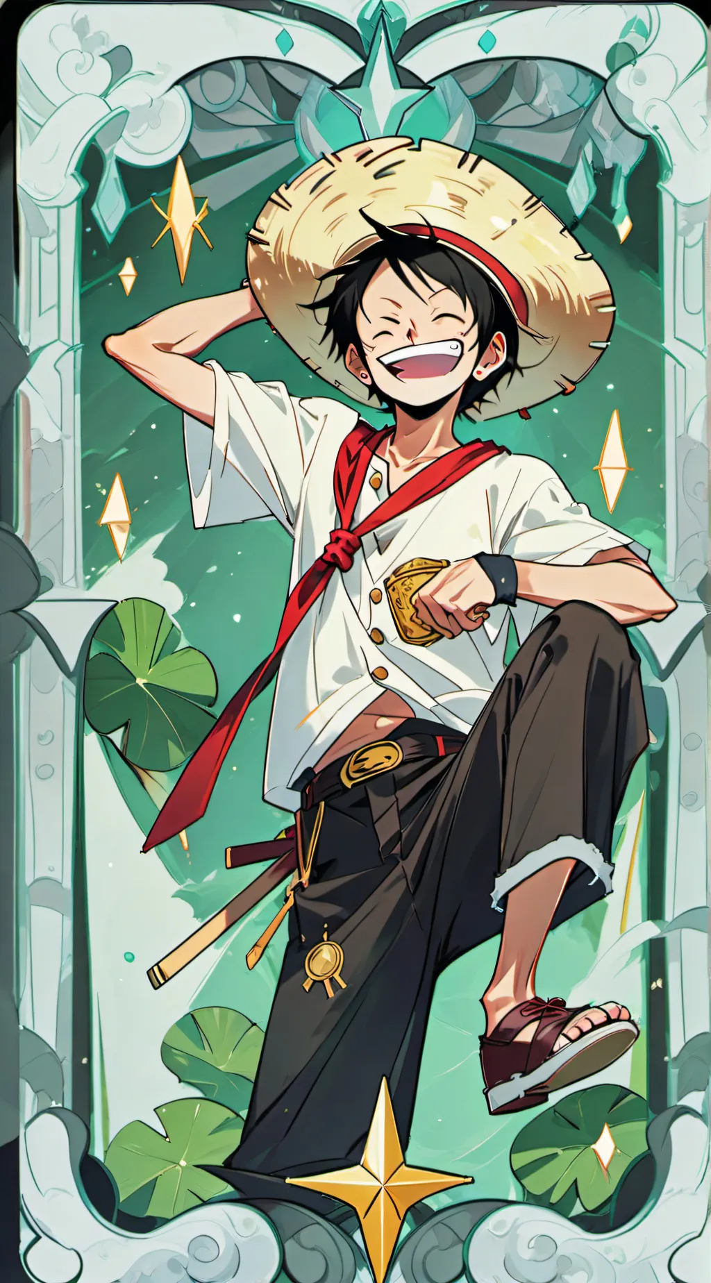 ai character: Straw hat pirates background