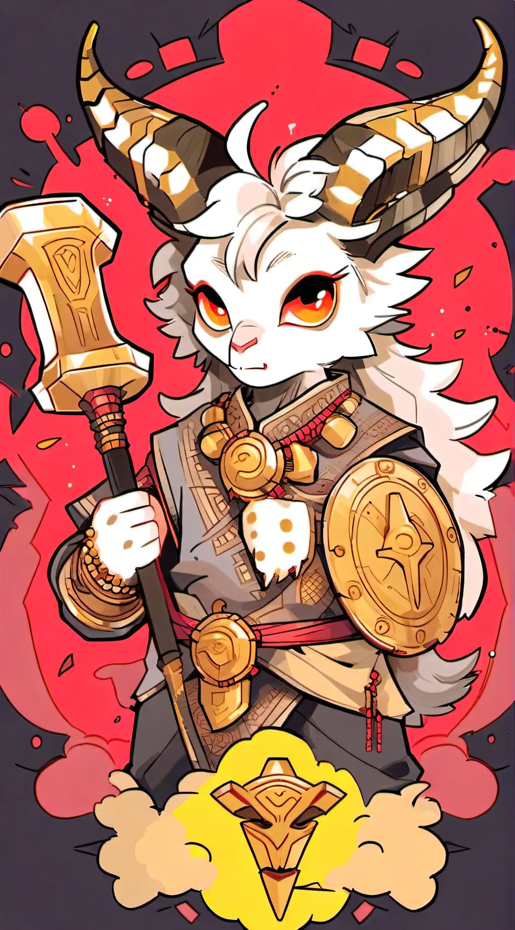 ai character: Chaos Goatly background