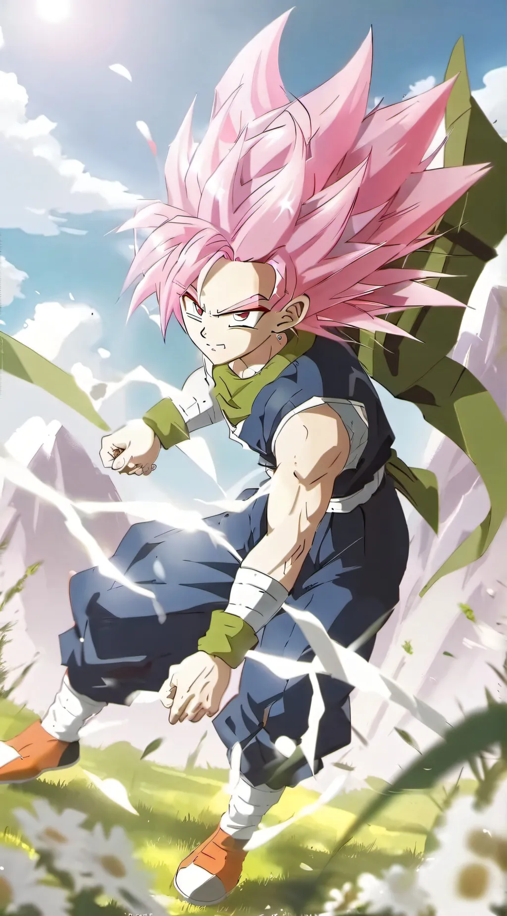 ai character: Goku black  background
