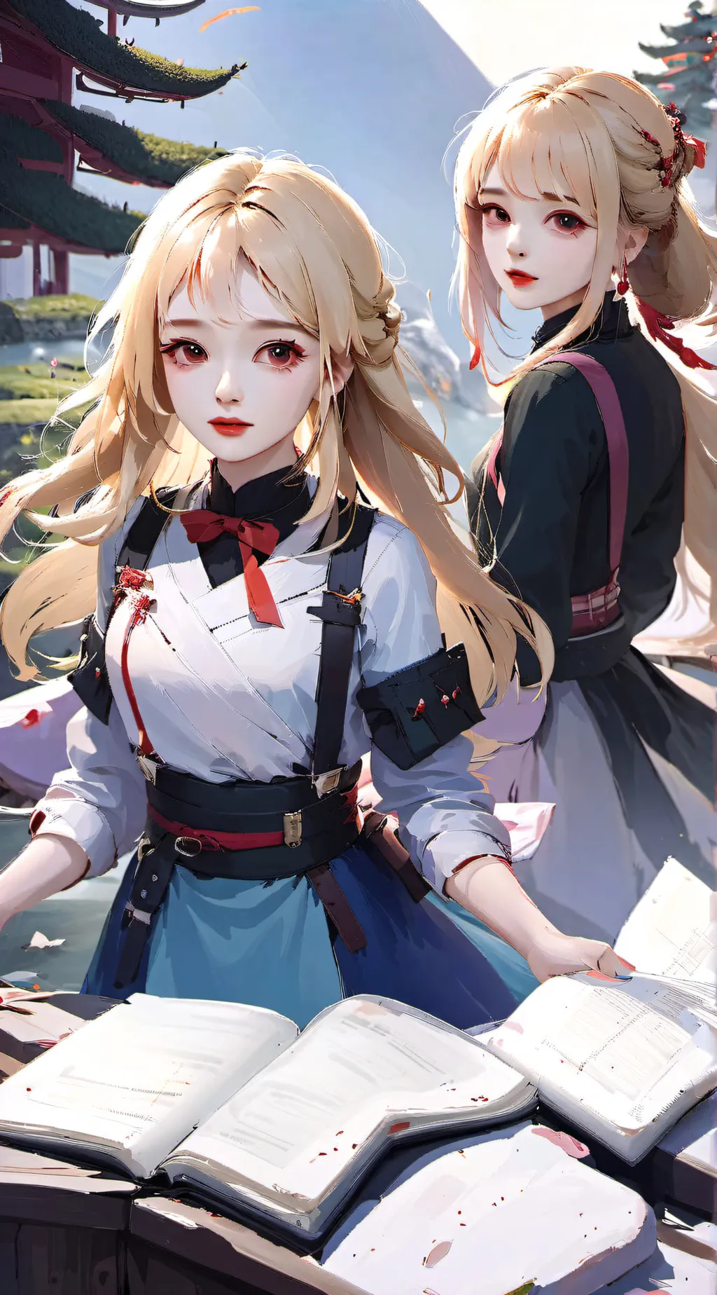 ai character: Mina & Sasha background