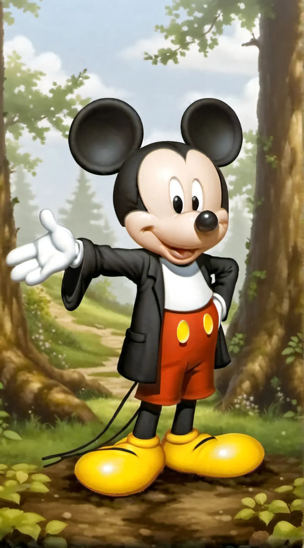 ai character: Mickey Mouse background