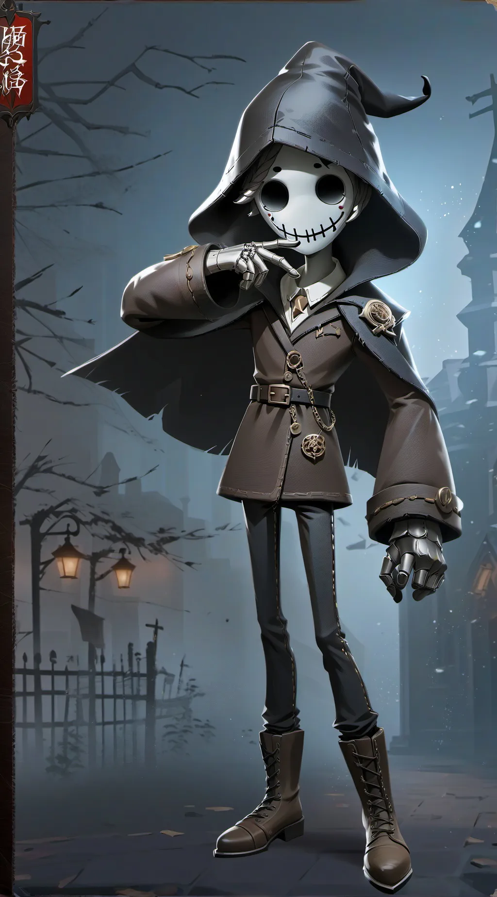 ai character: GHOST FACE background