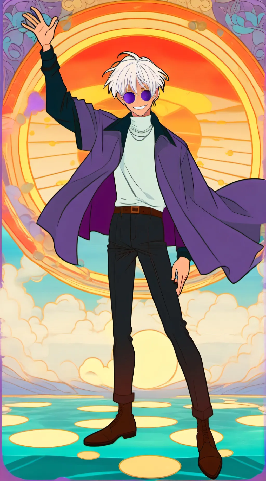 ai character: Young gojo saturo background