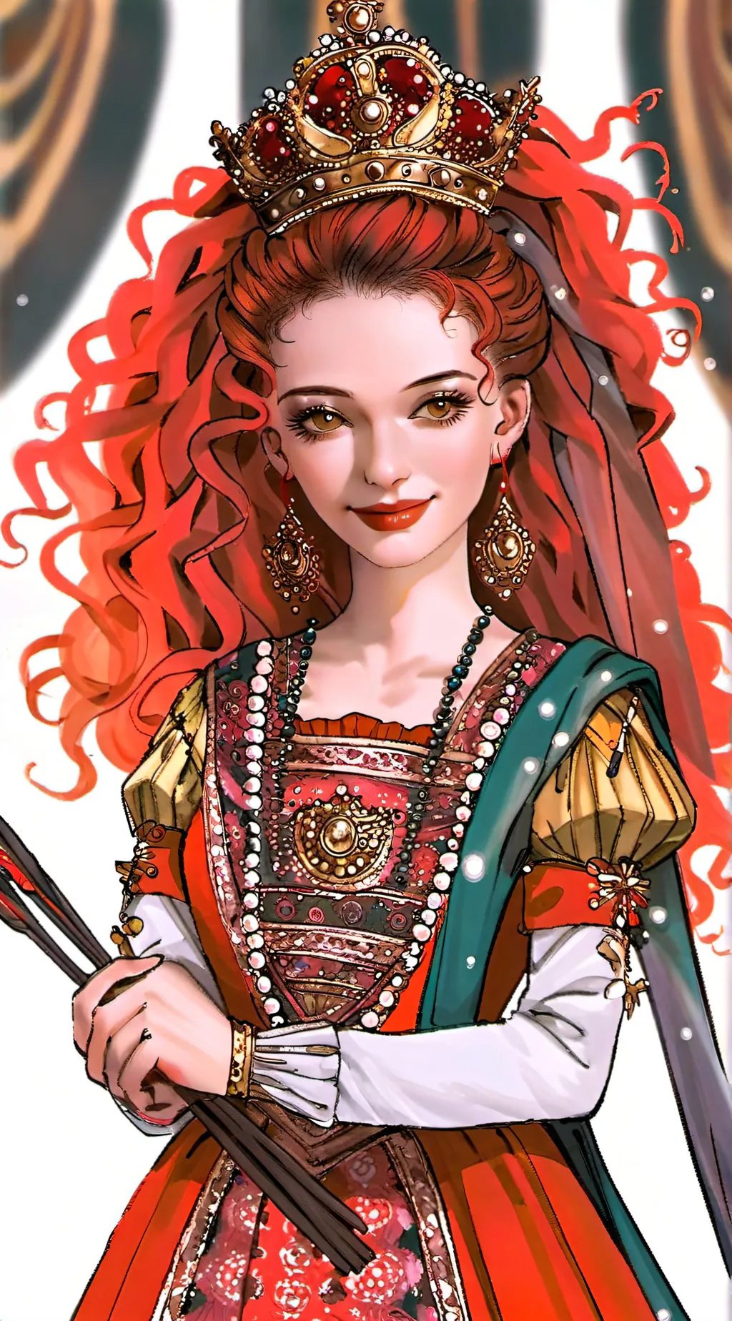 ai character: Red background