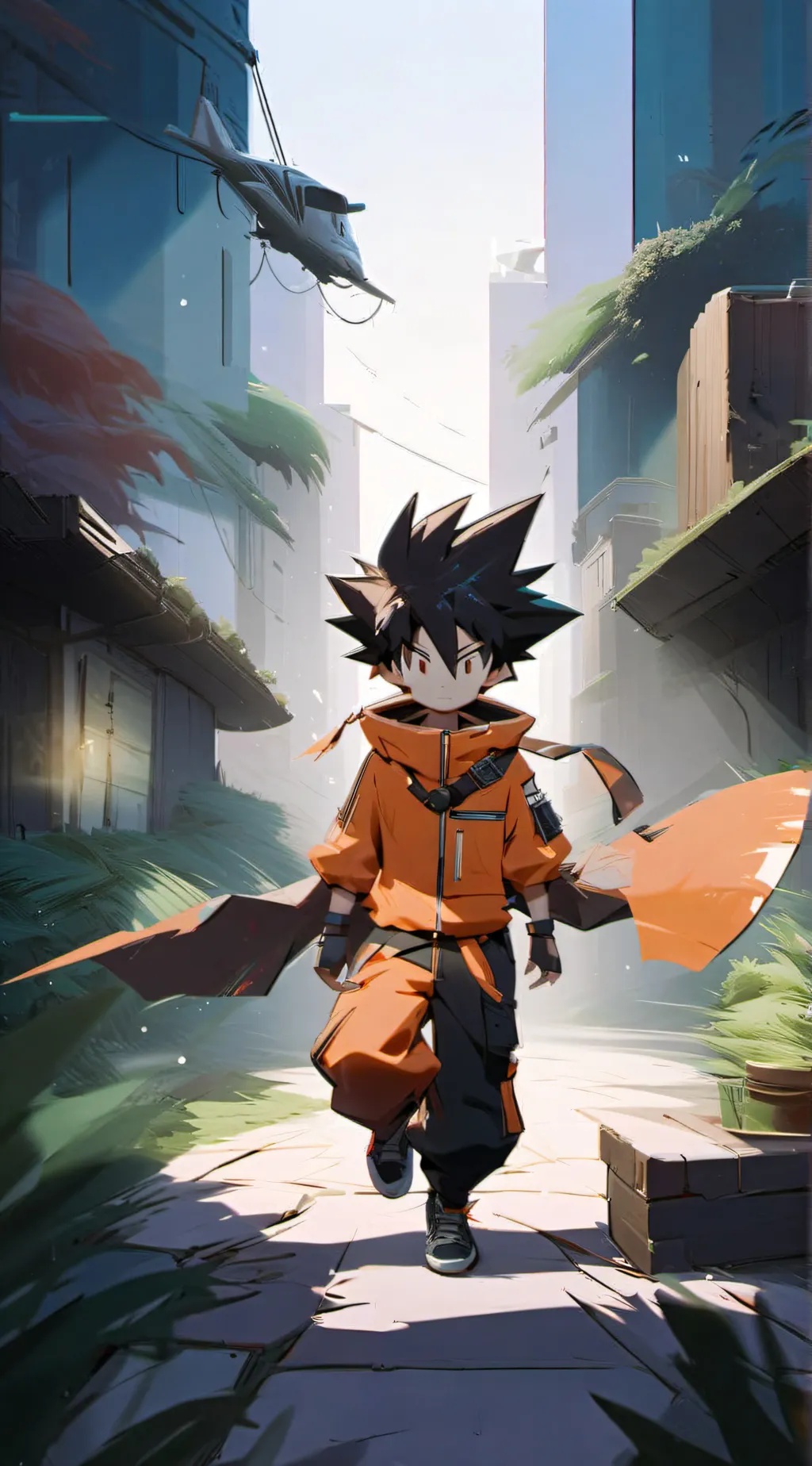 ai character: Kid Goku background