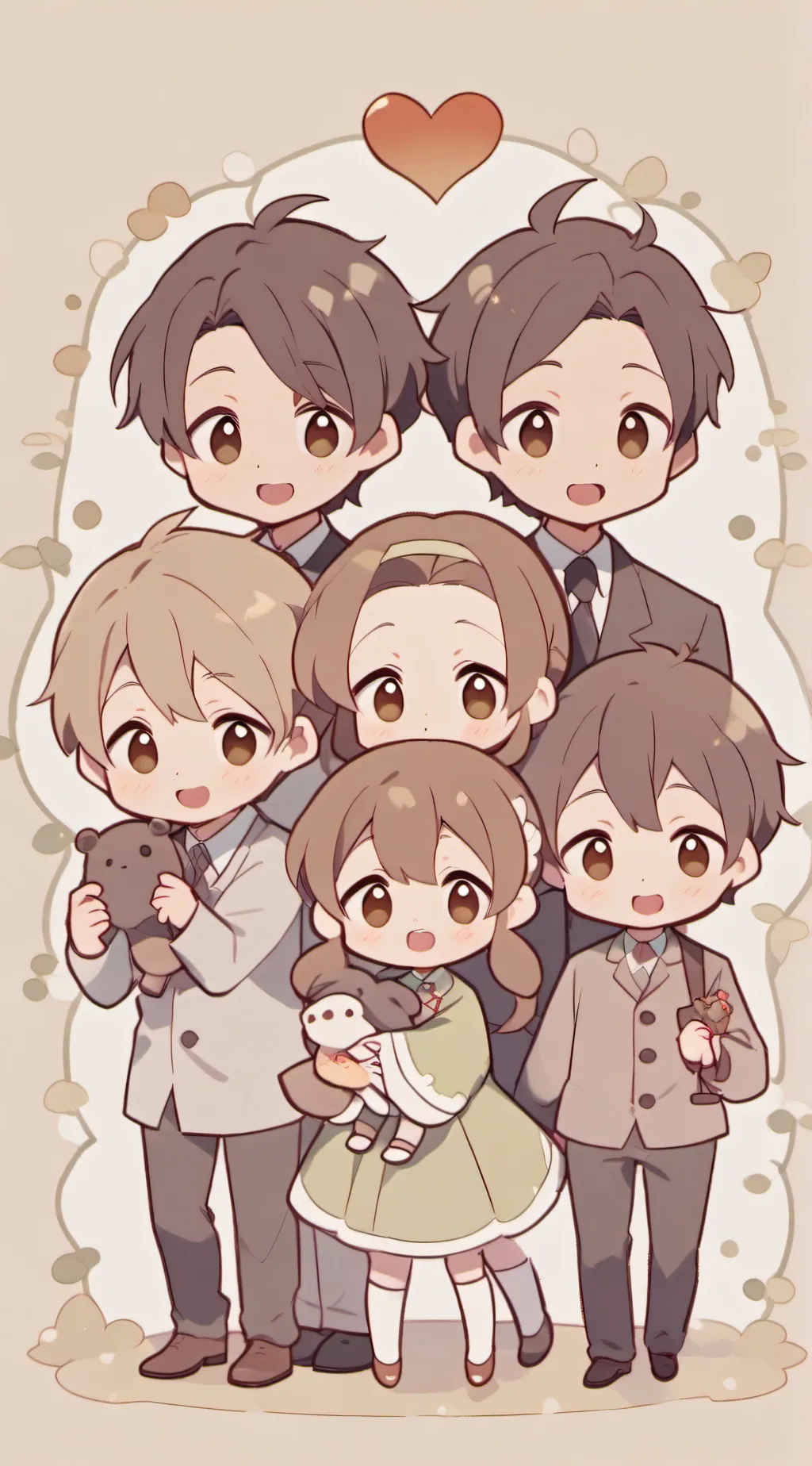 ai character: family of 7 background