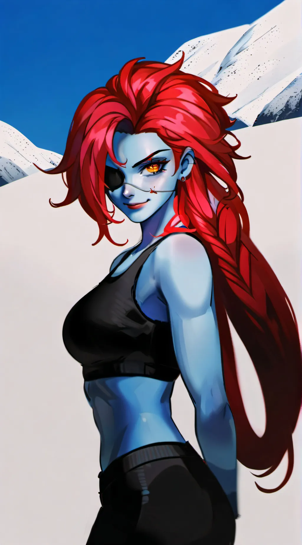 ai character: Undyne (Undertale) background