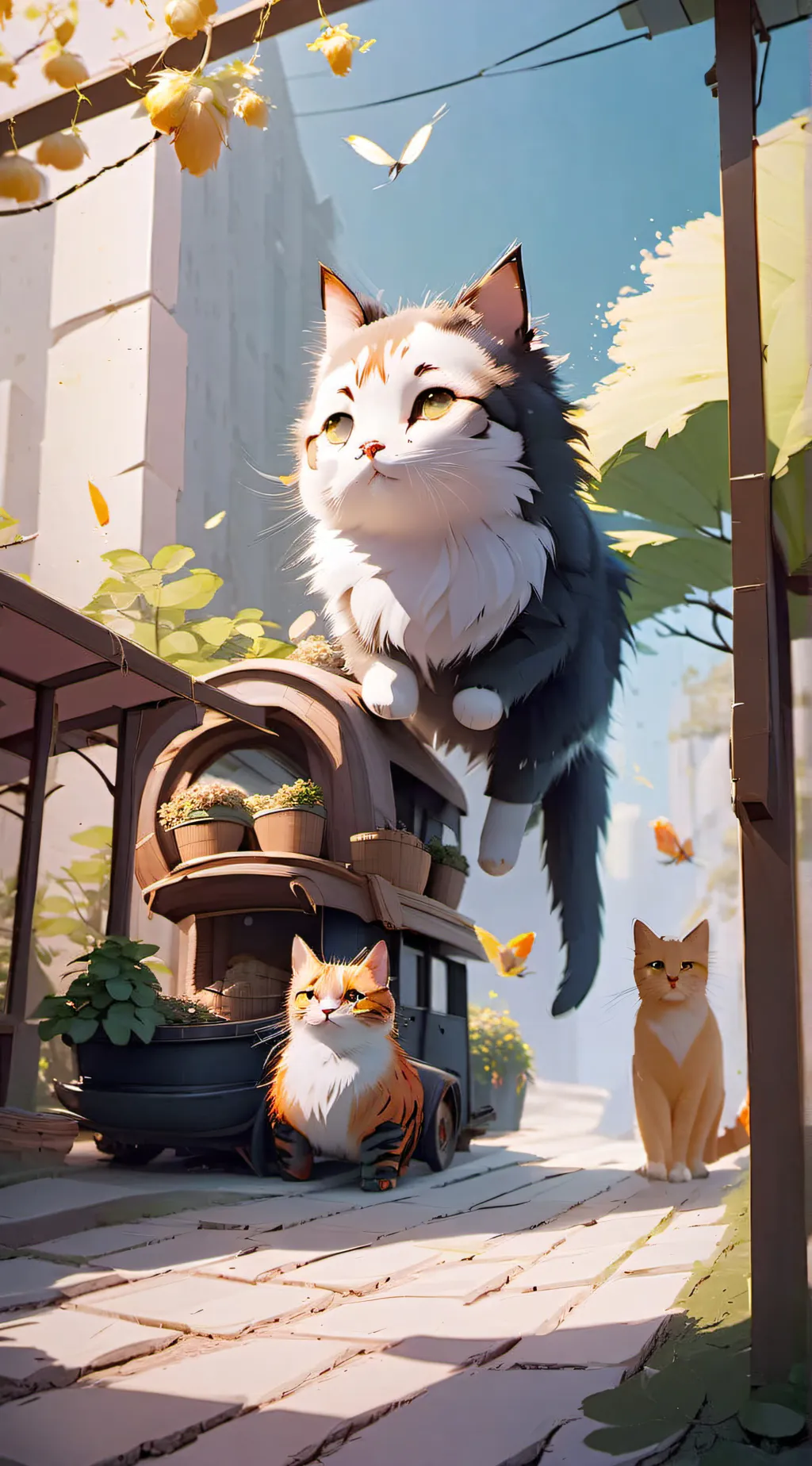 ai character: cute cat background