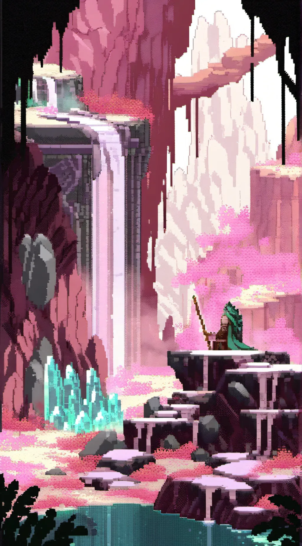 ai character: Indigo quarry background