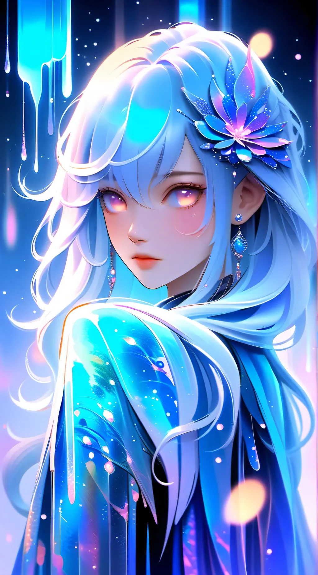 ai character: lilac background