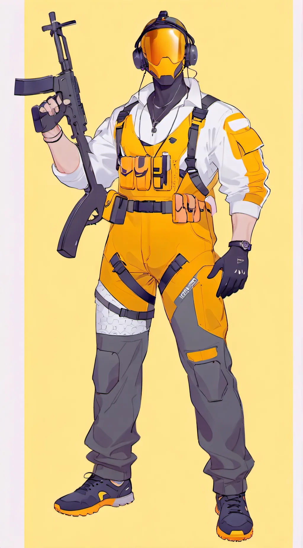 ai character: ScienceA44 guard  background