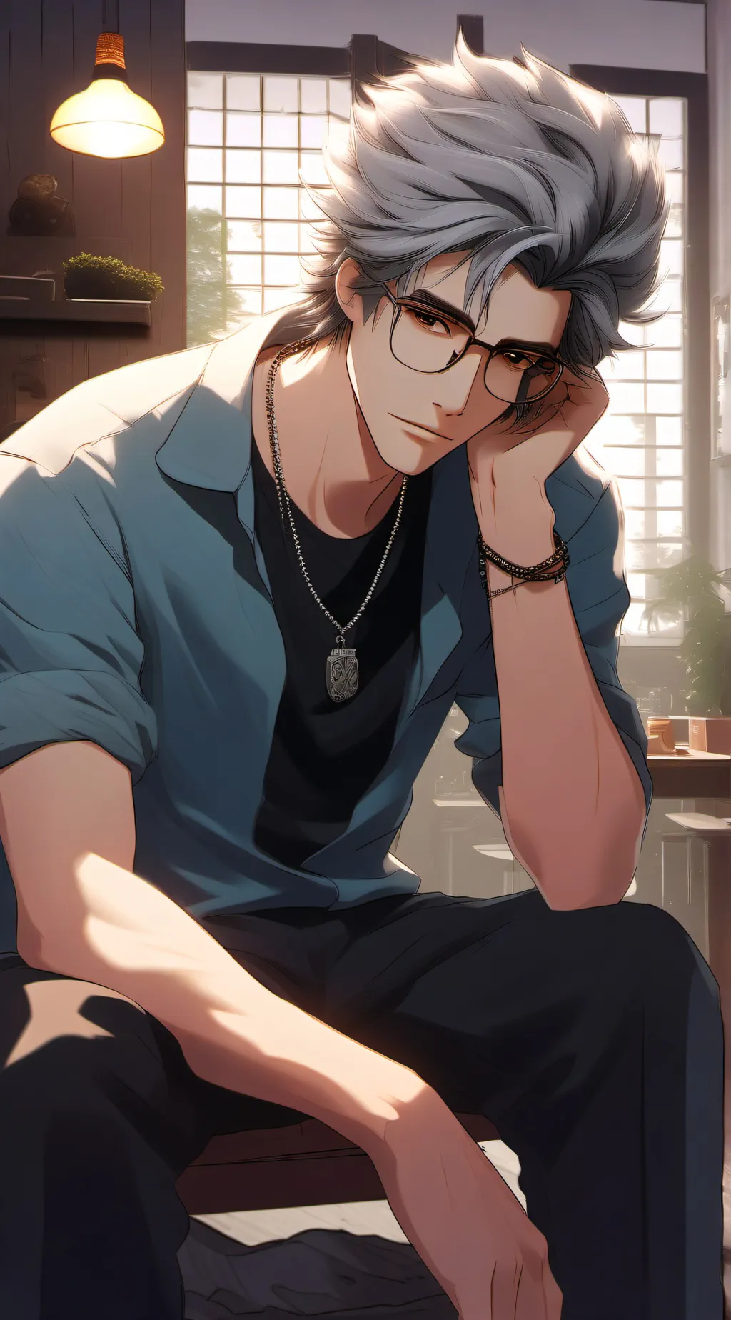 ai character: Leon background
