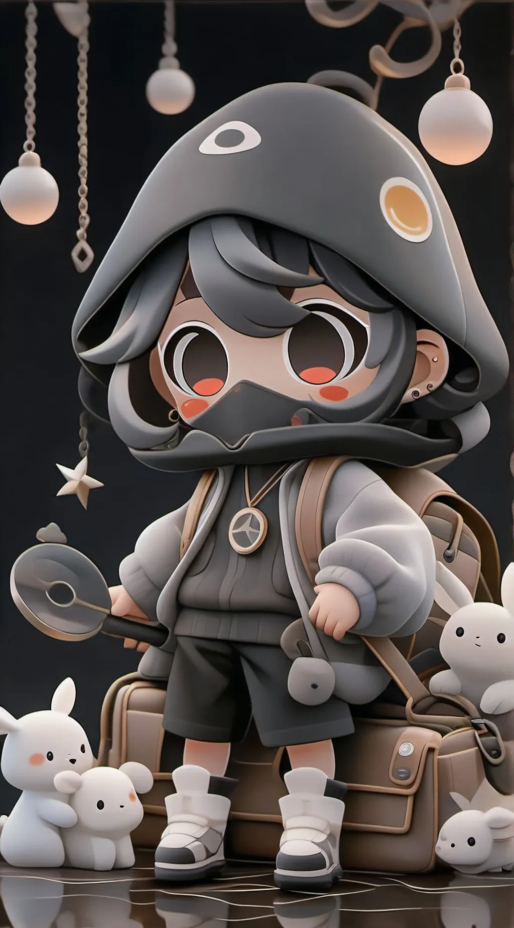 ai character: Skinny x specs background