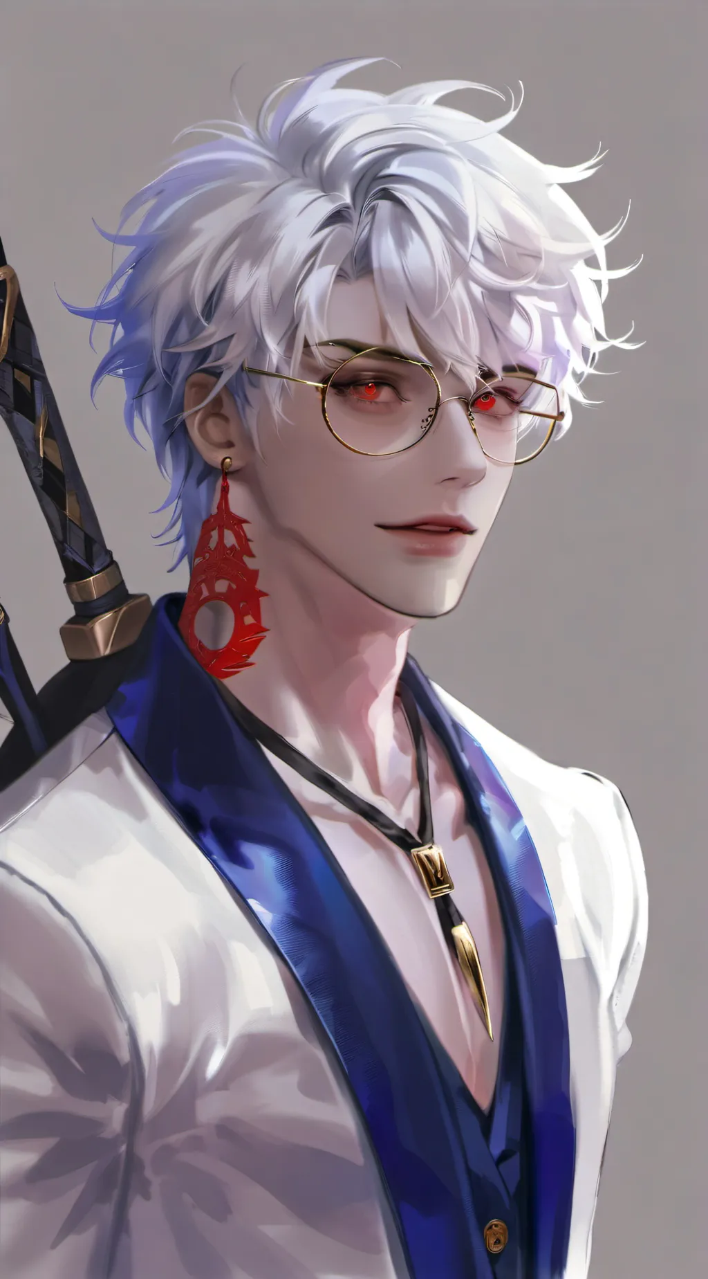 ai character: snow background