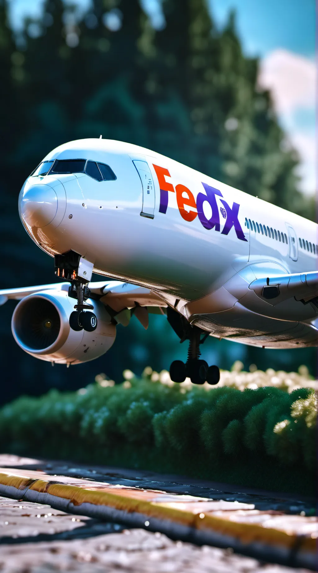 ai character: FedEx flight 80 background