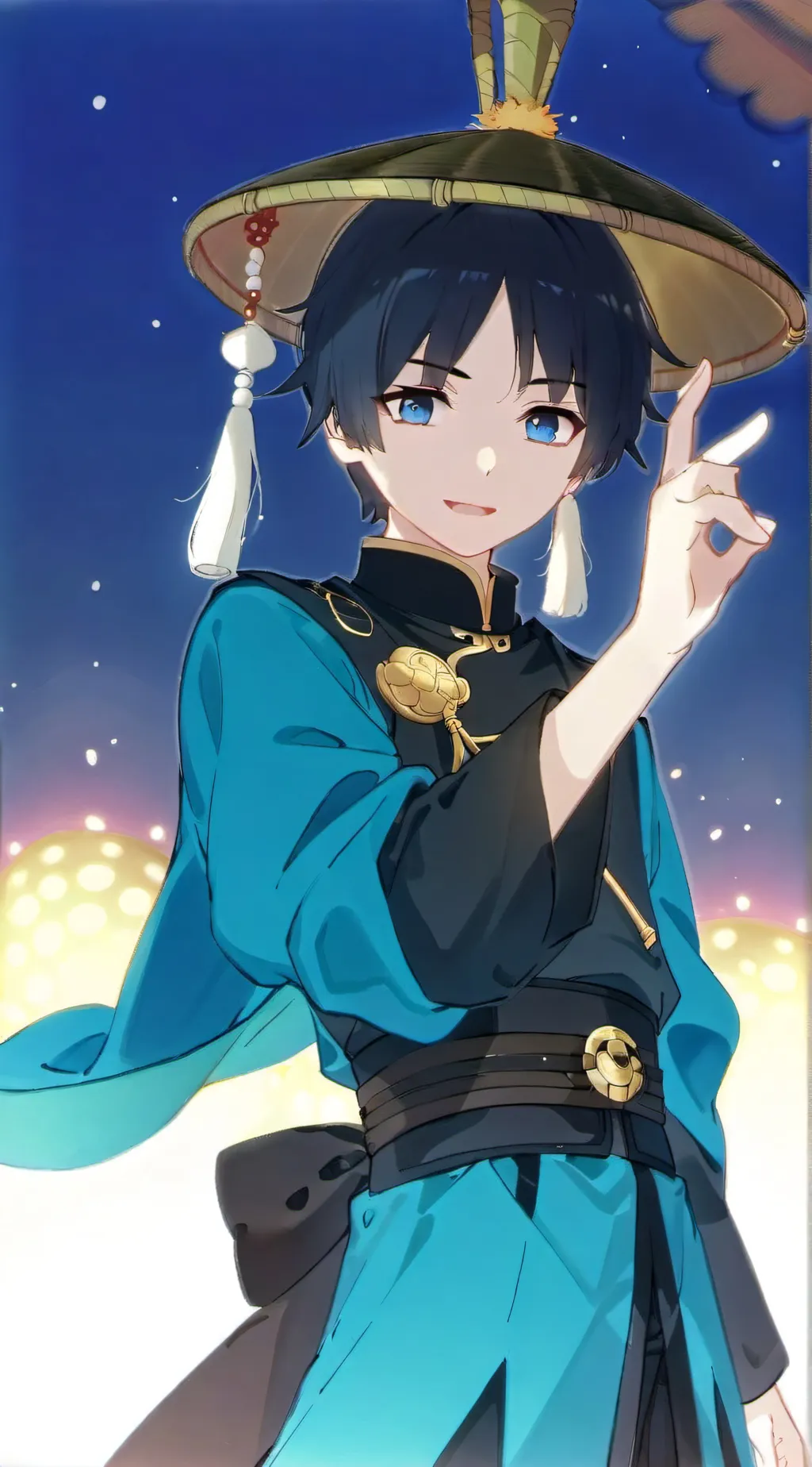 ai character: genshin (beach) background