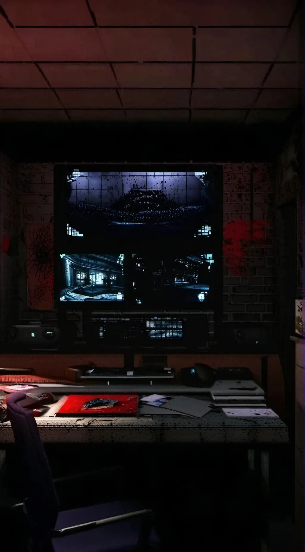 ai character: Fnaf with crush background