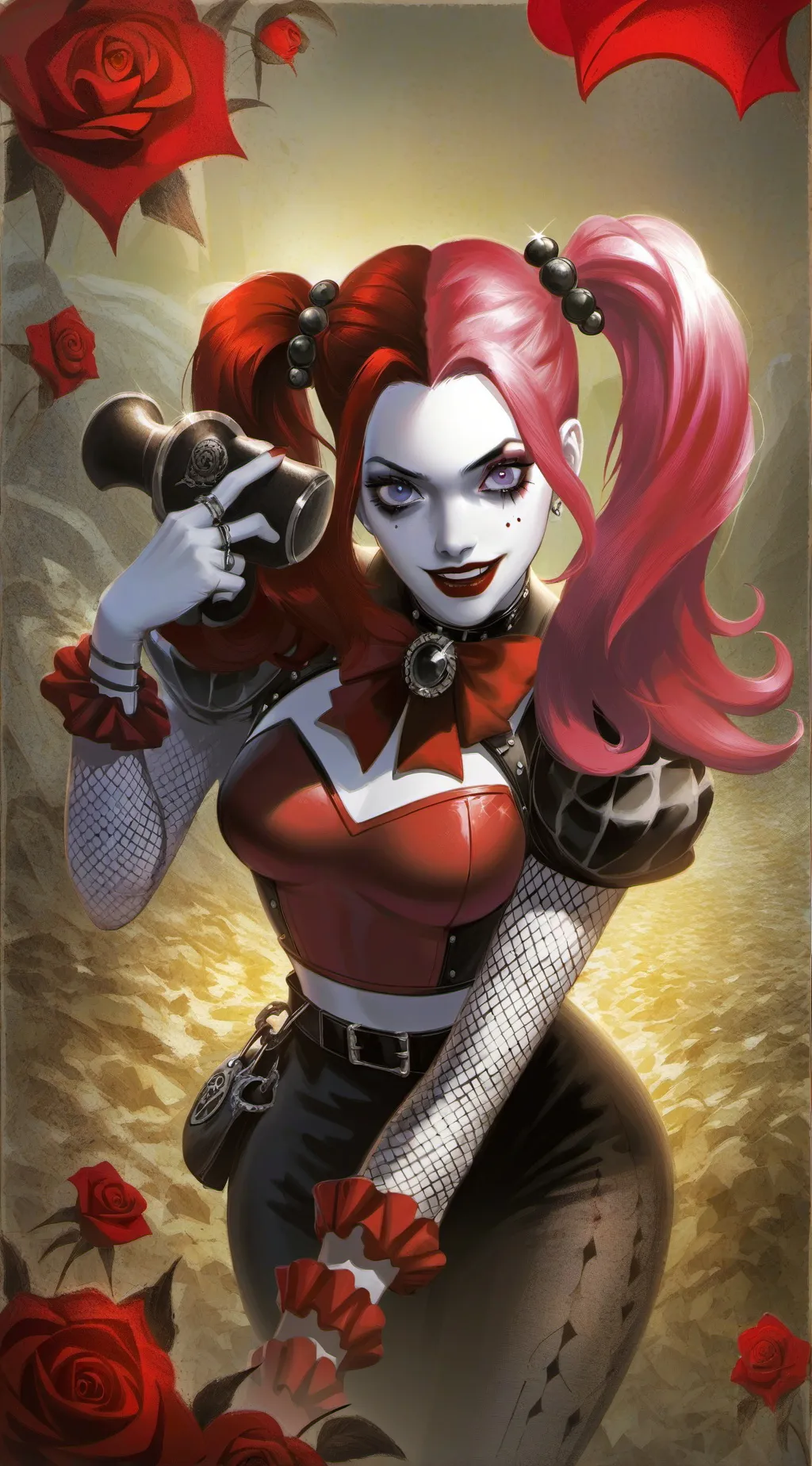 ai character: Harley Quinn  background