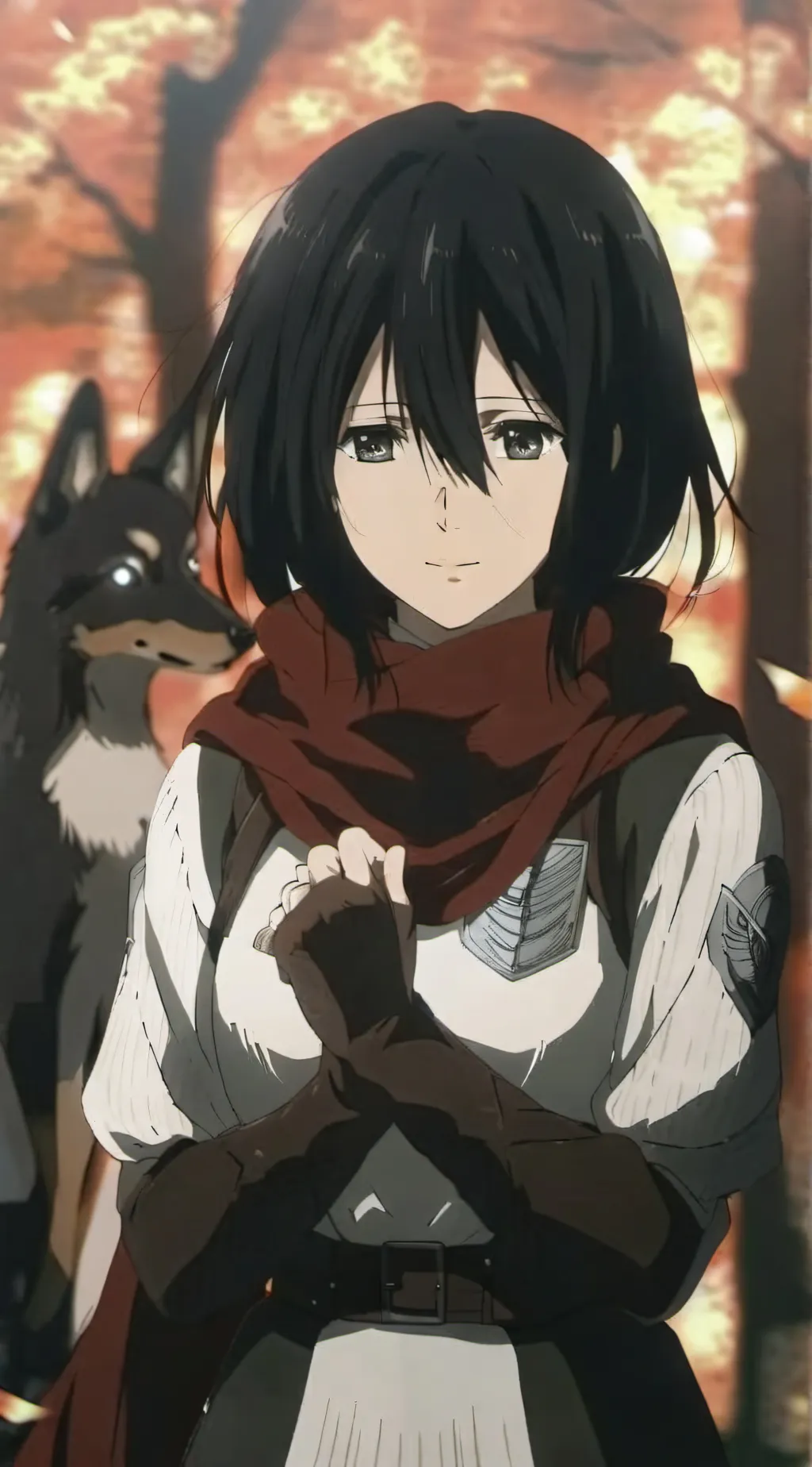 ai character: Mikasa Ackerman  background