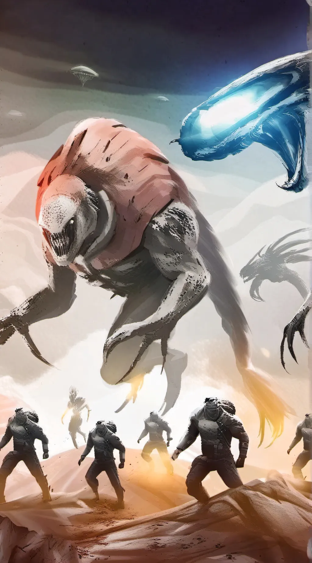 ai character: predator army  background