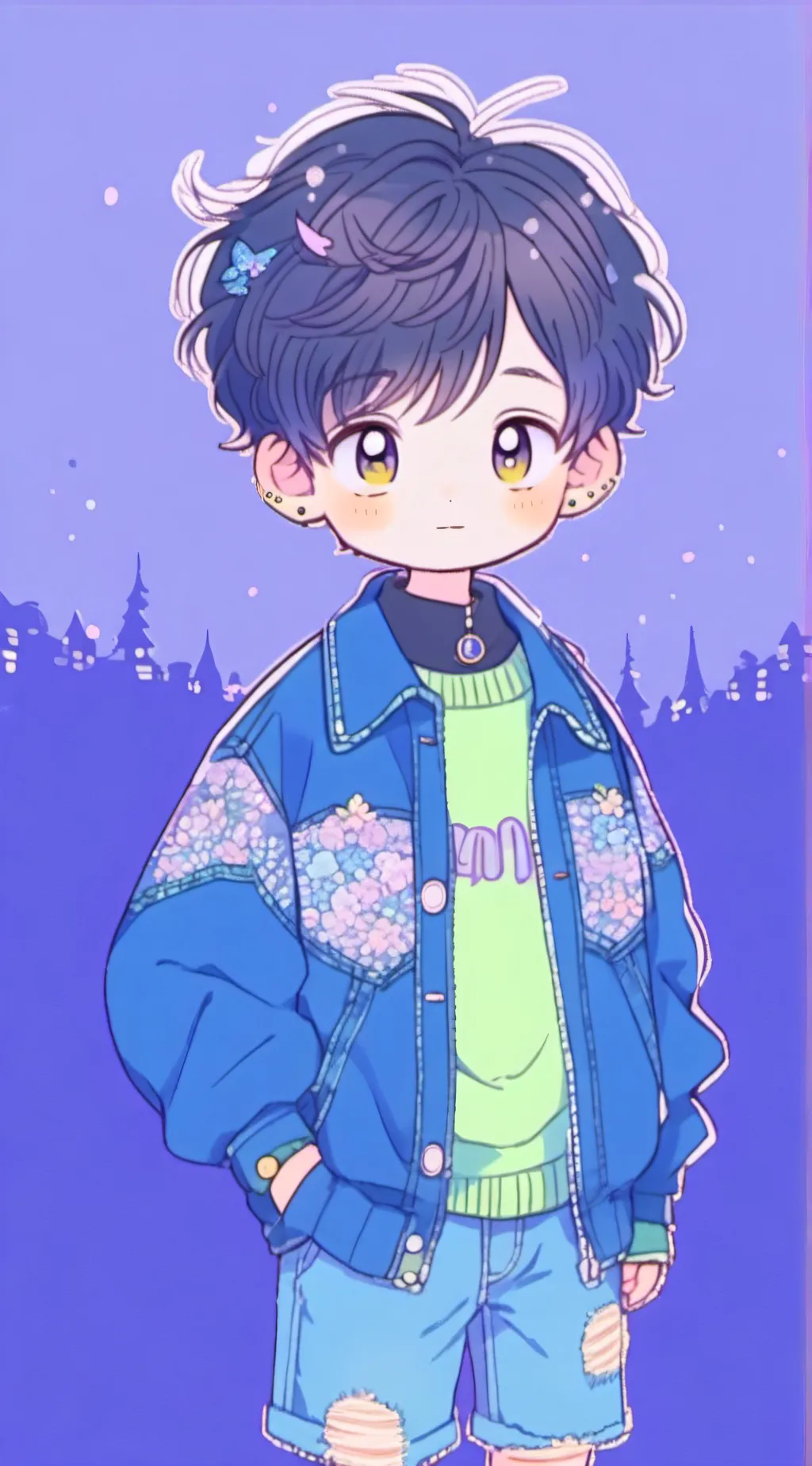 ai character: kid boy background