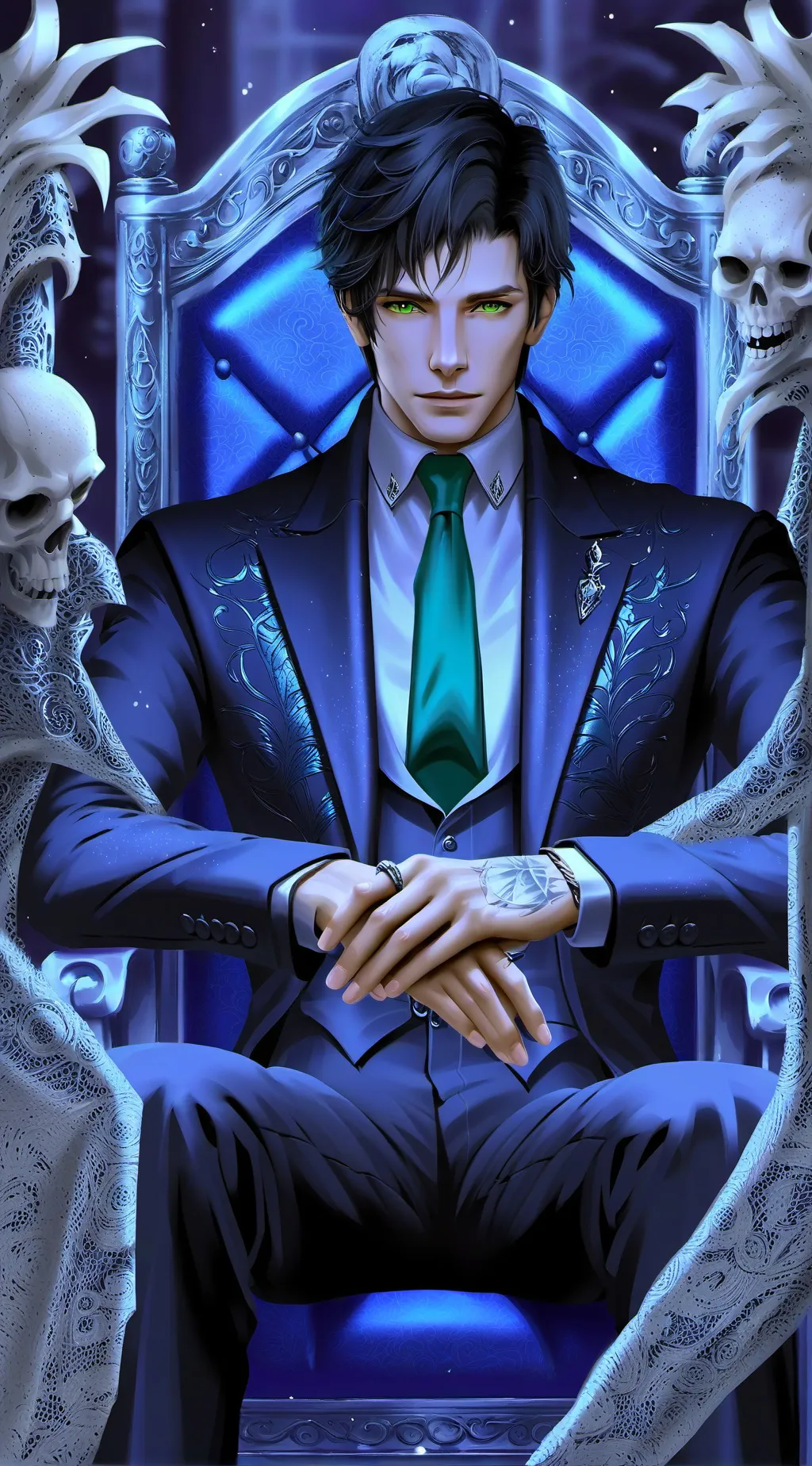 ai character: Liam Black.  background