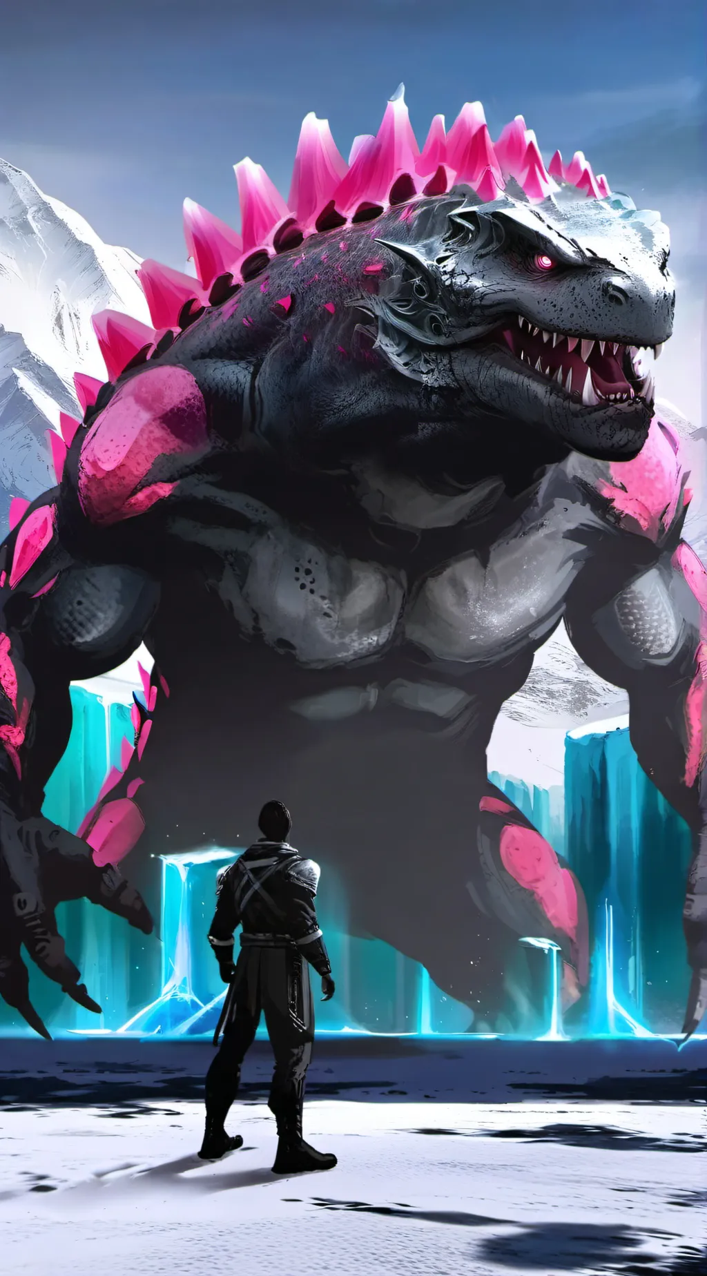 ai character: Evolved lizard background