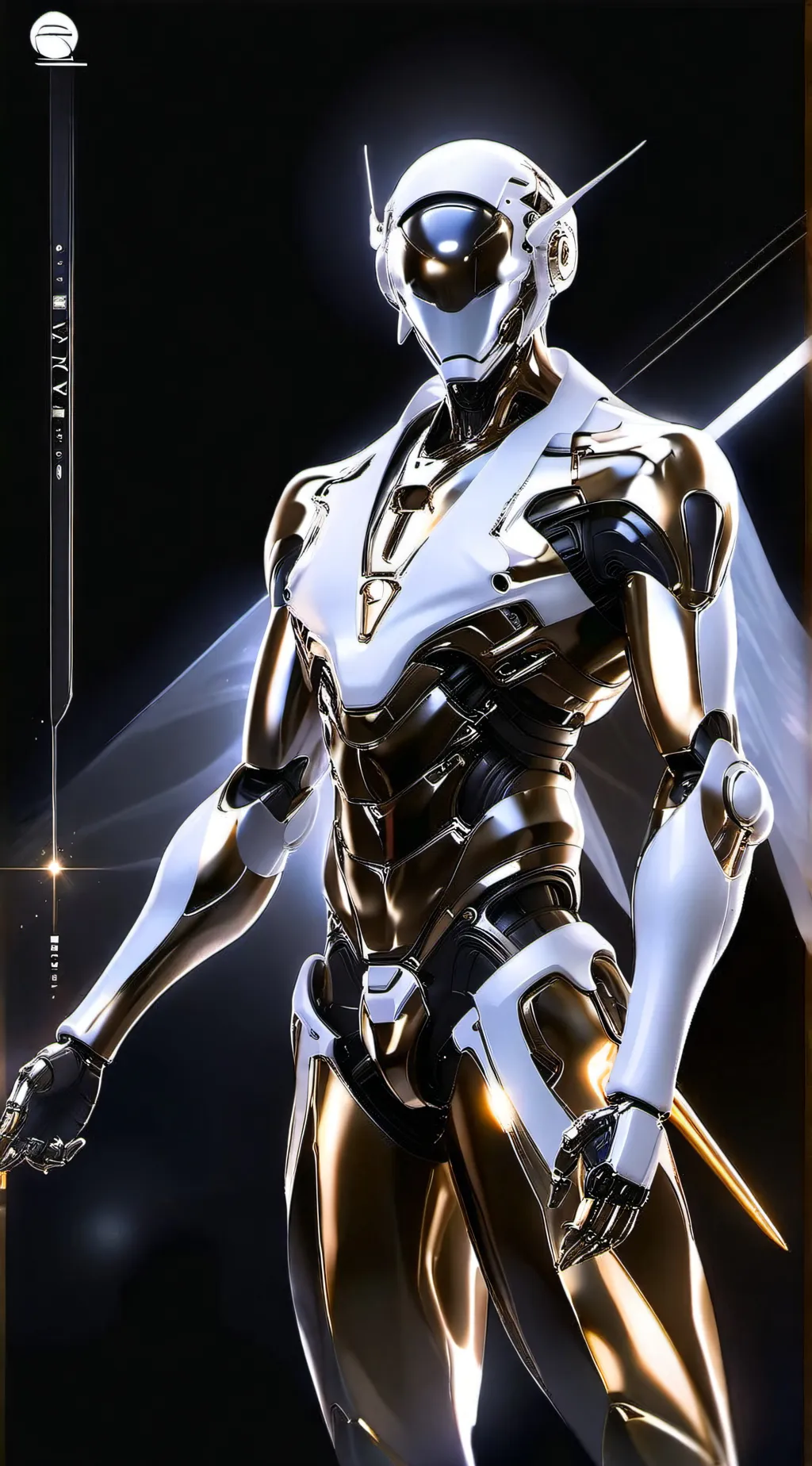ai character: Titan cyborg aston background