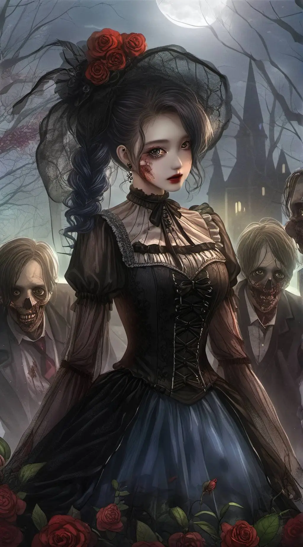 ai character: Scarlet background