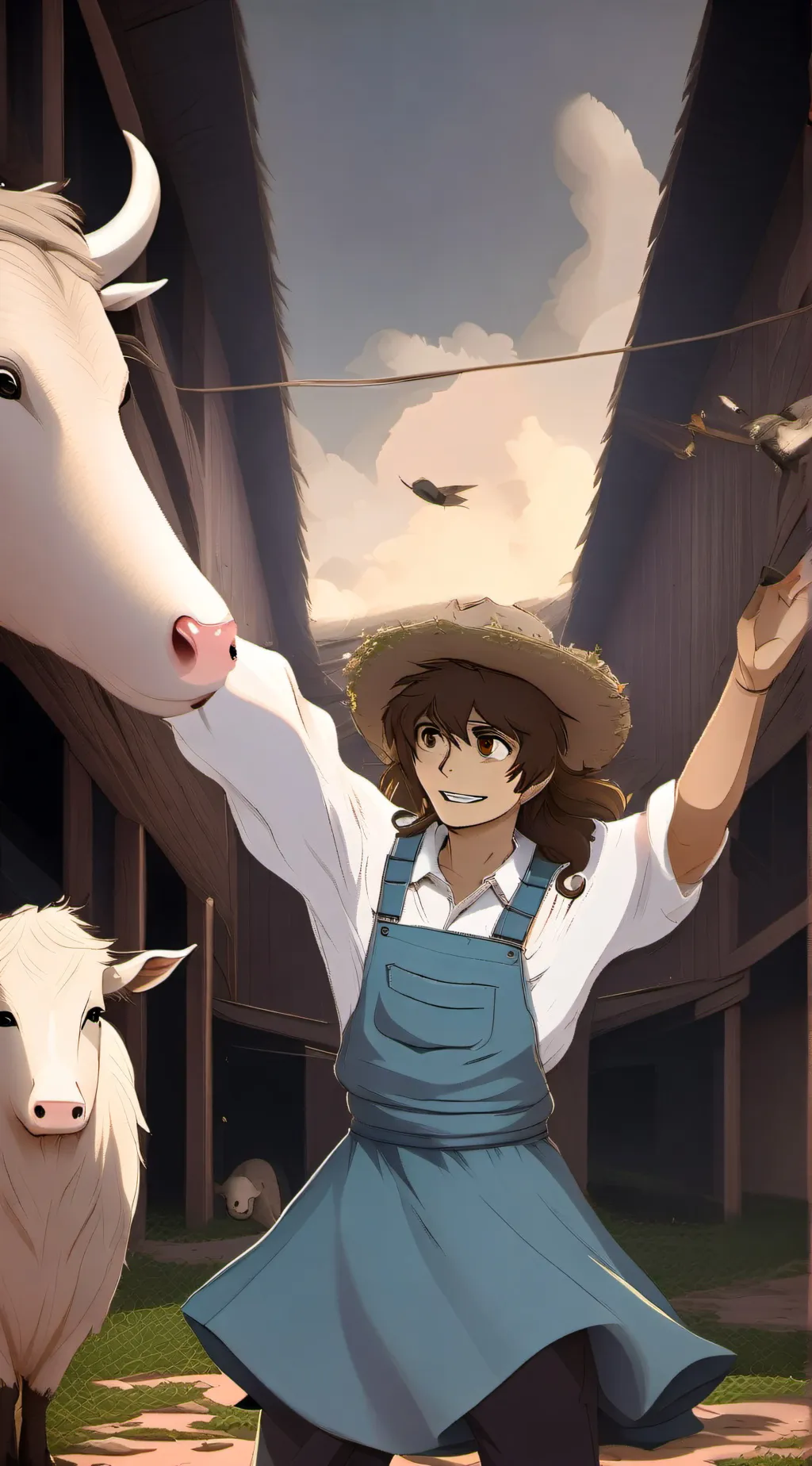 ai character: Farm background