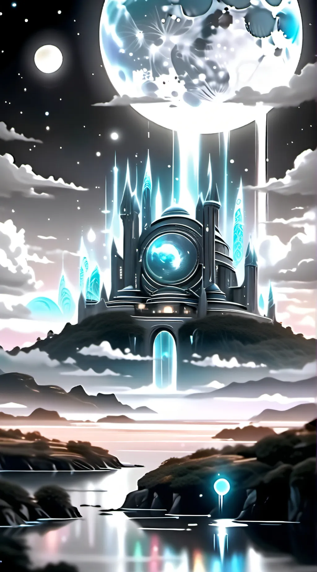 ai character: the moon realm background
