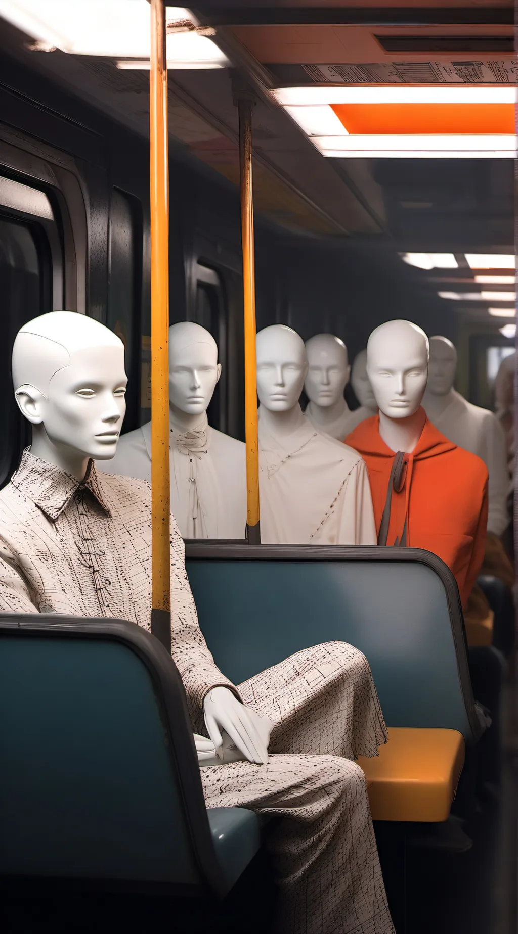 ai character: Mannequins background