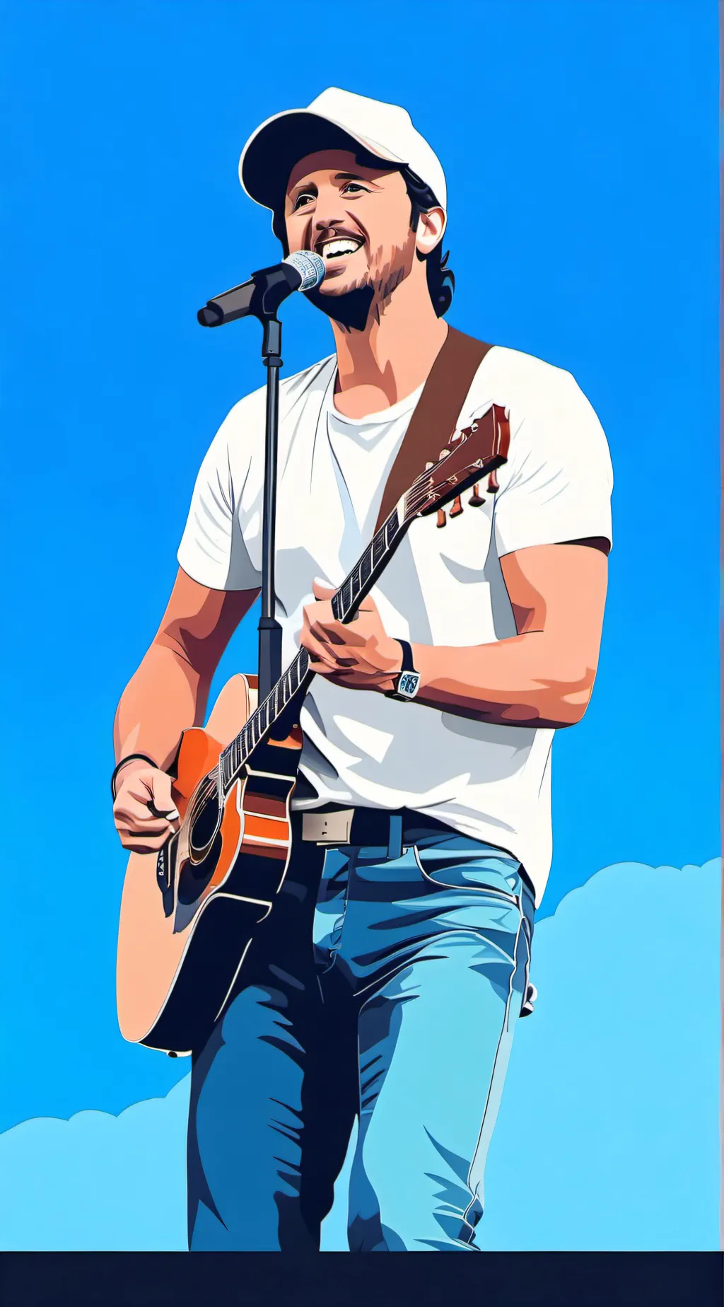 ai character: Luke Bryan background