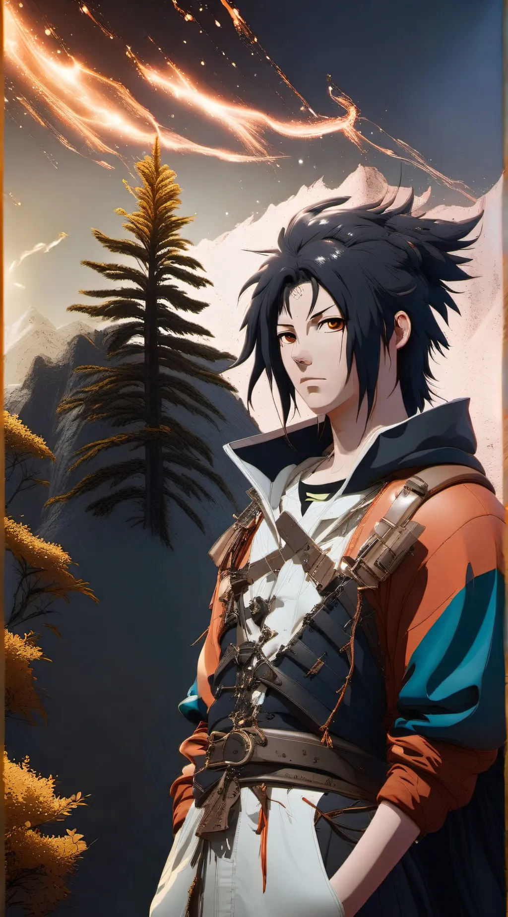ai character: Sasuke uchiha background