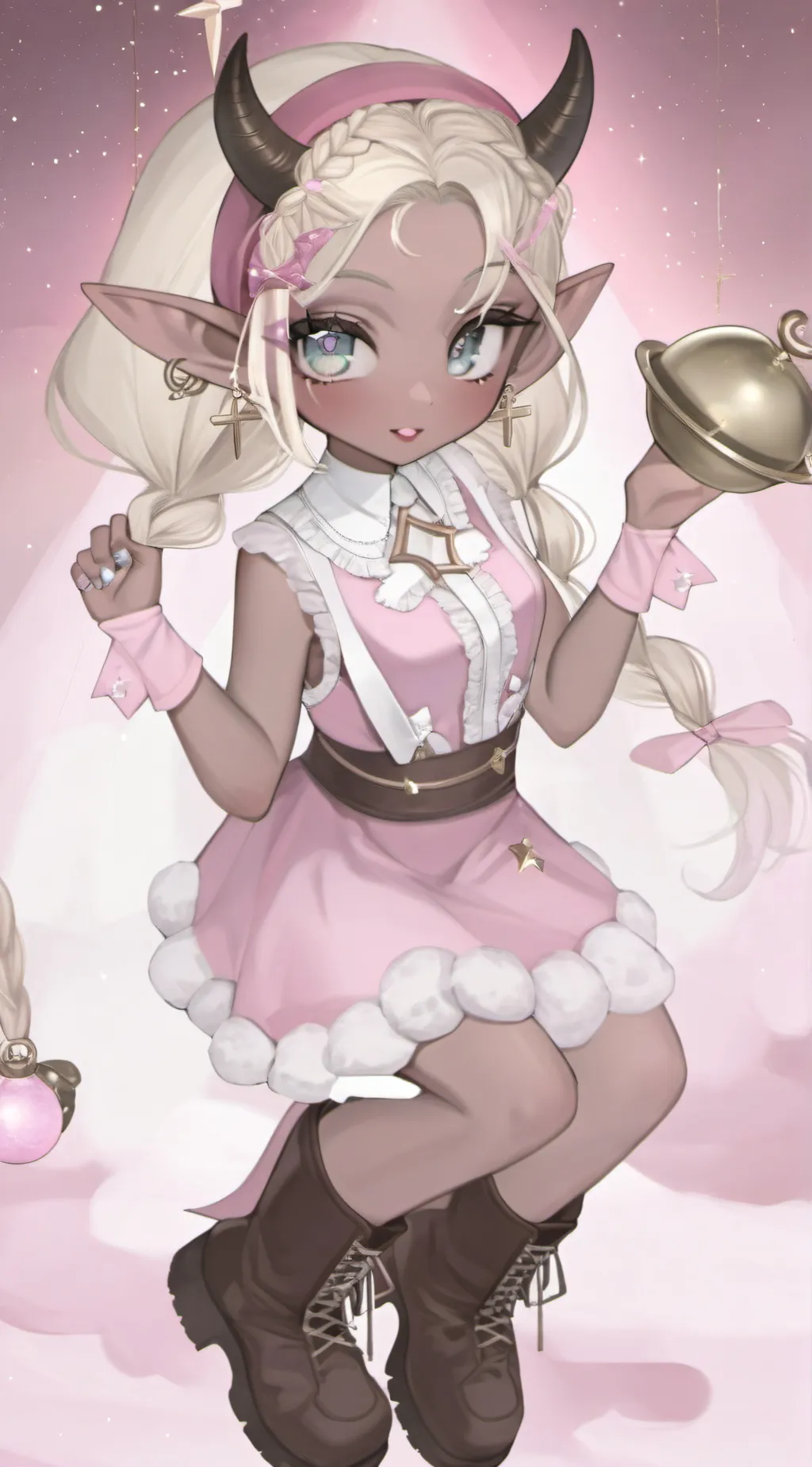 ai character: Amber background