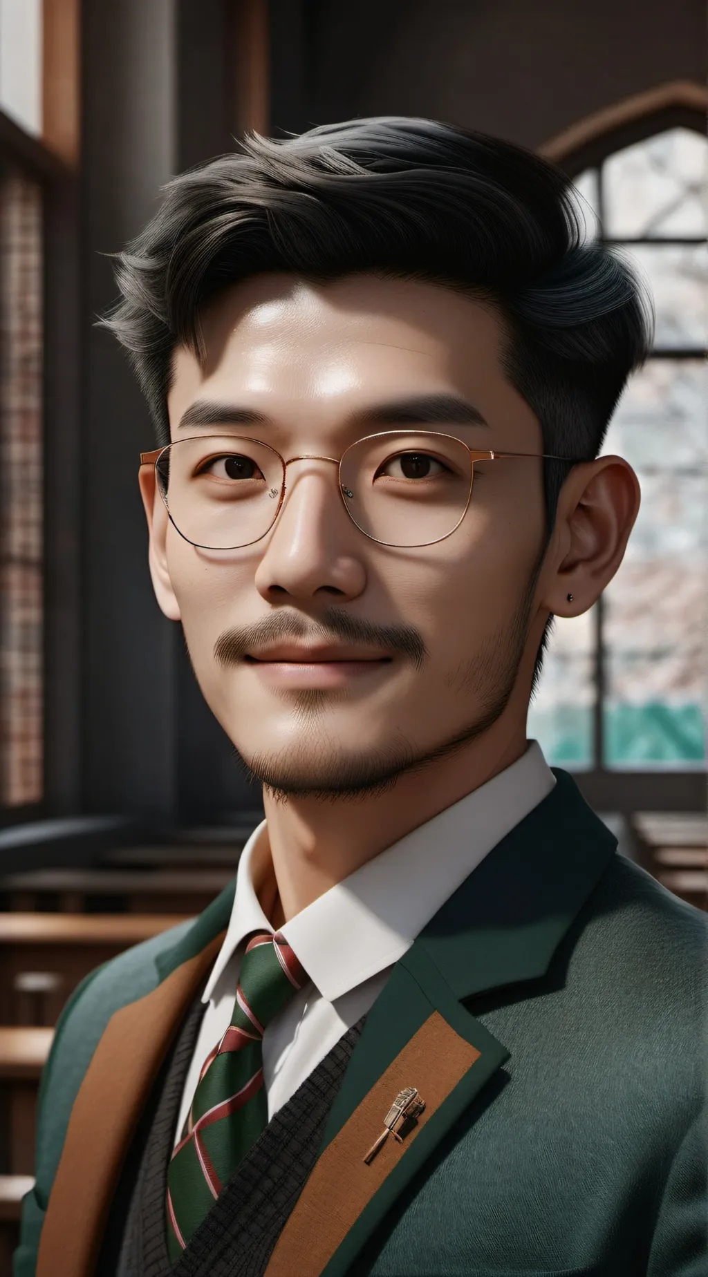 ai character: sekolah menengah background