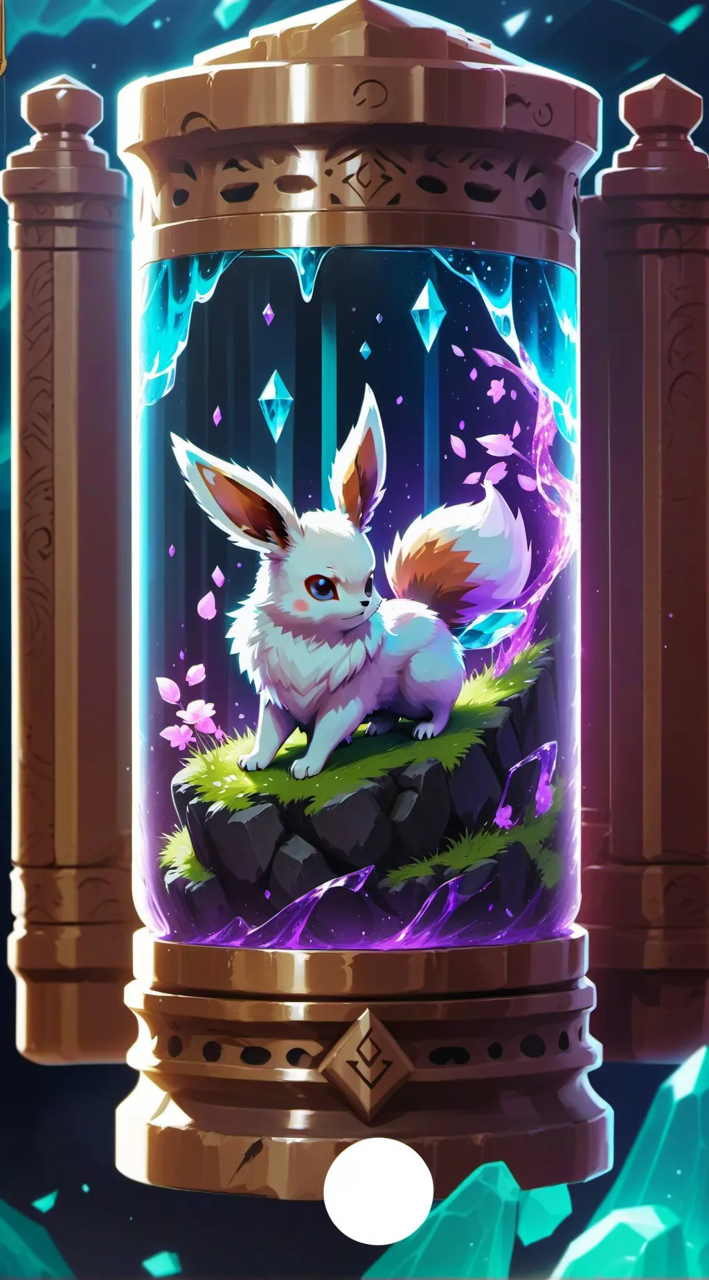 ai character: Ugly Eevee  background