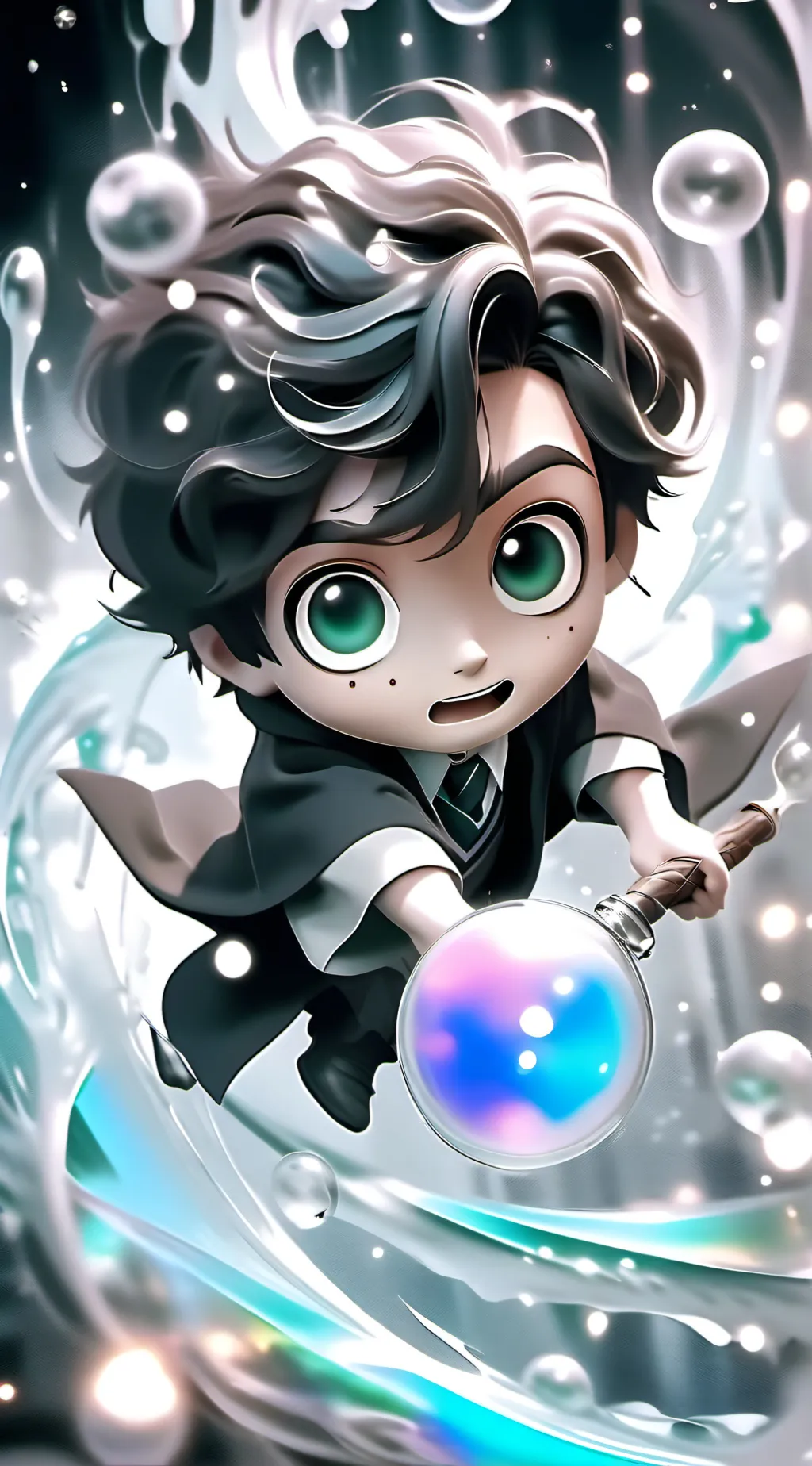 ai character: kid harry potter  background