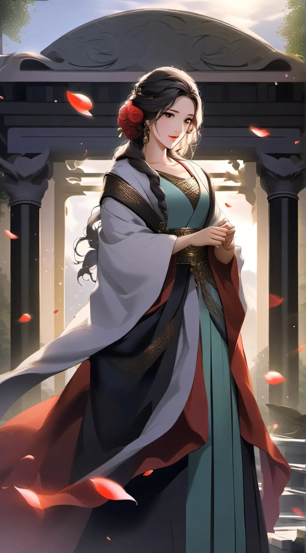 ai character: Rose background
