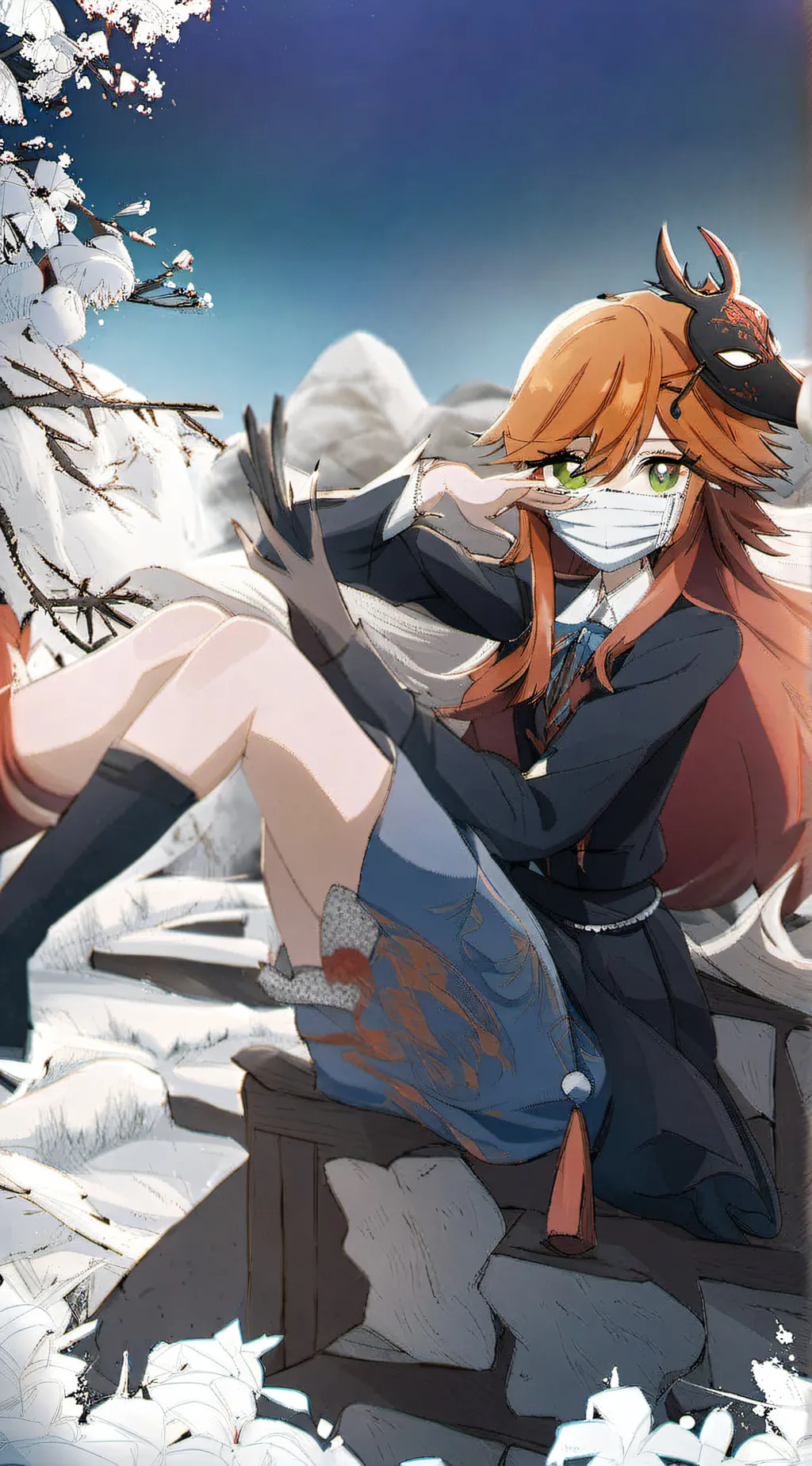 ai character: Autumn background