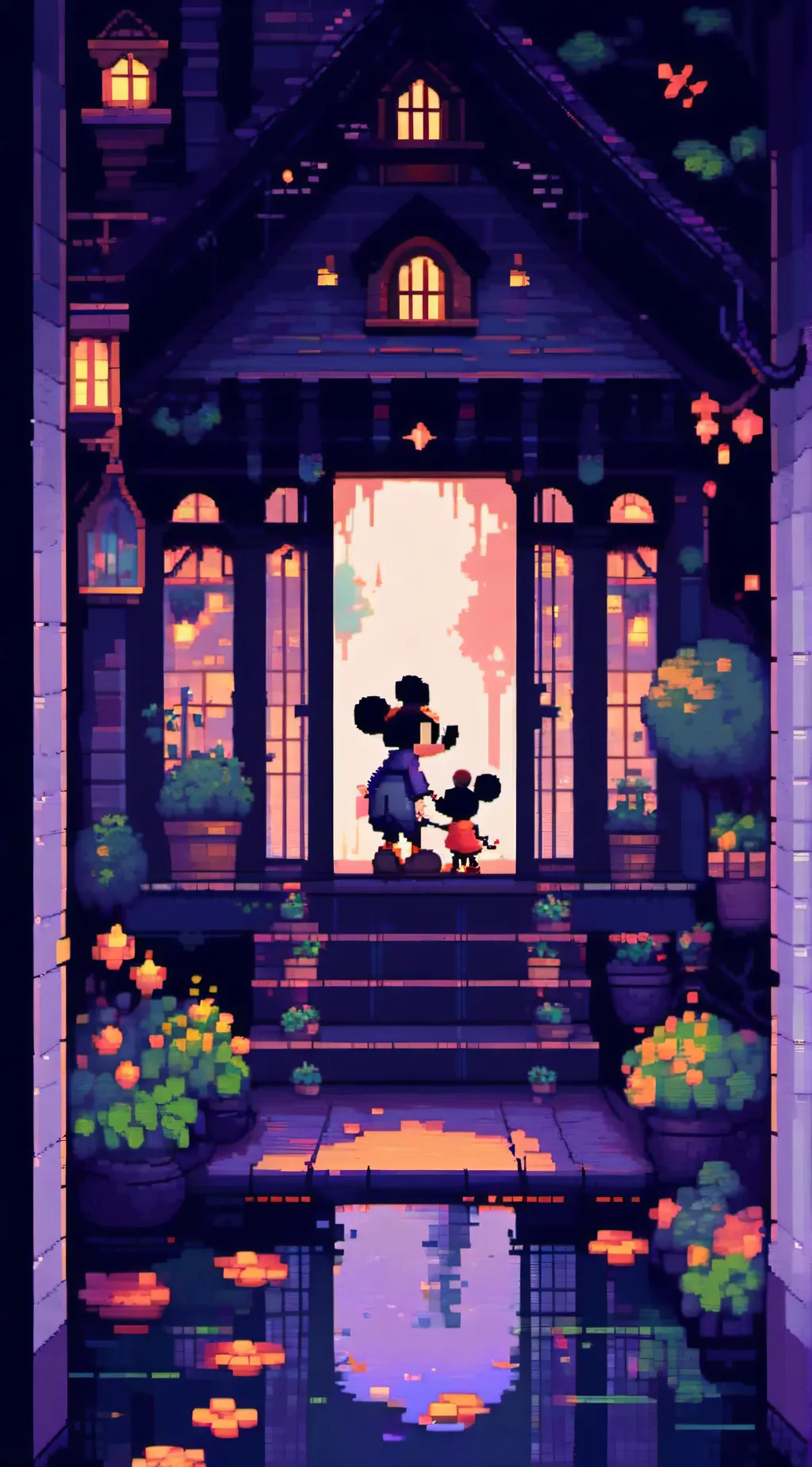 ai character: House Of mouse background