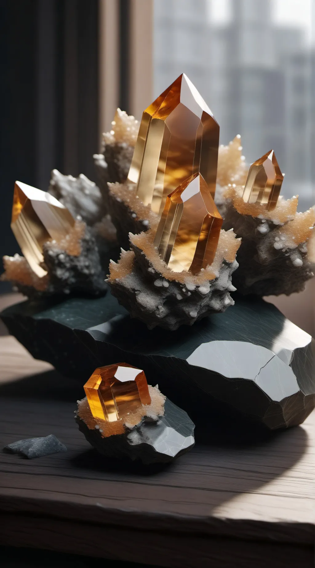 ai character: Clusters of gems! background