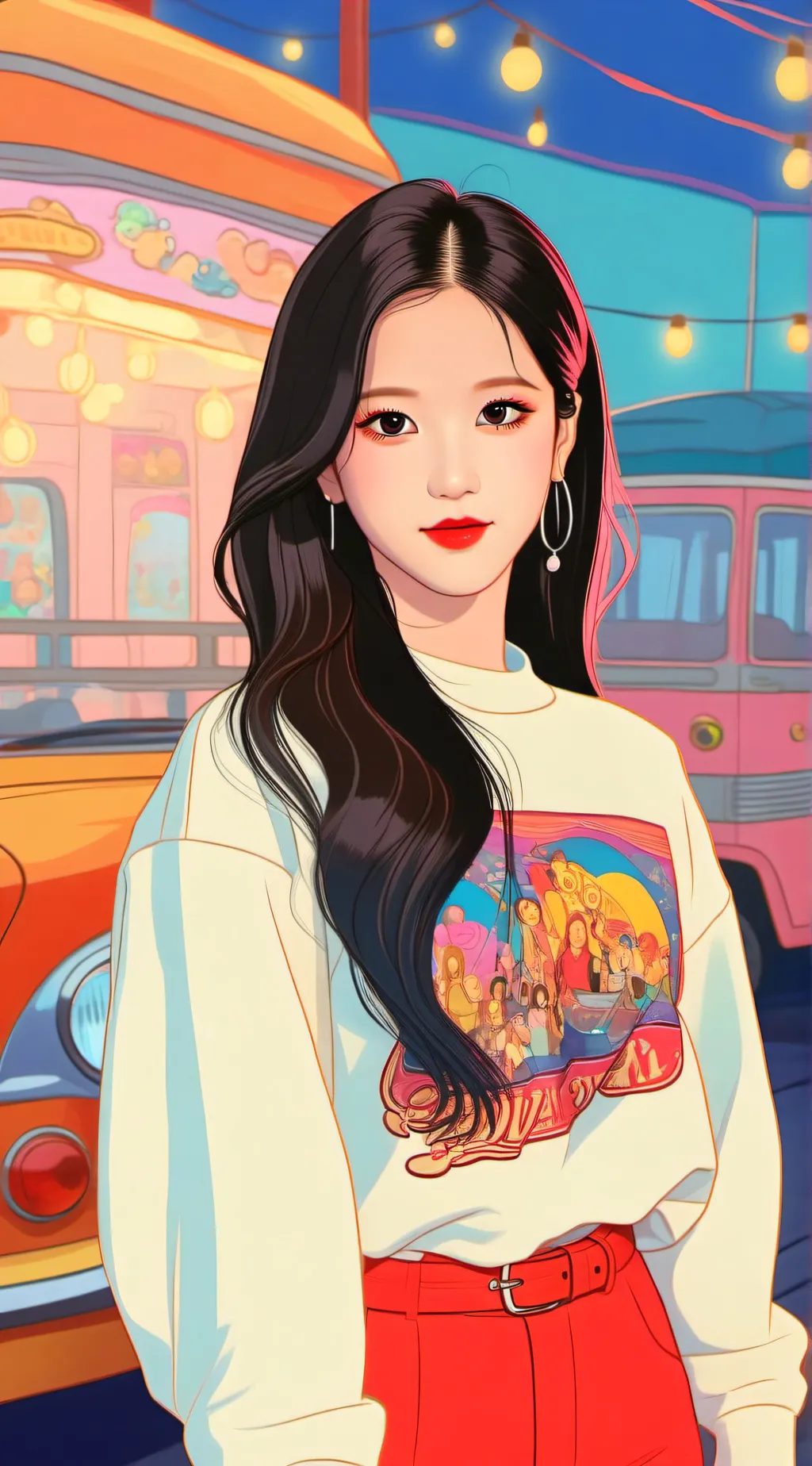 ai character: jisoo  background