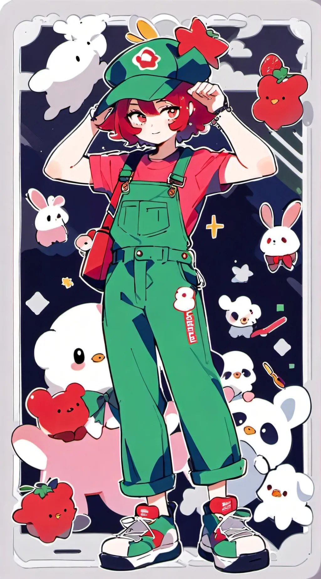 ai character: Andy’s apple farm background