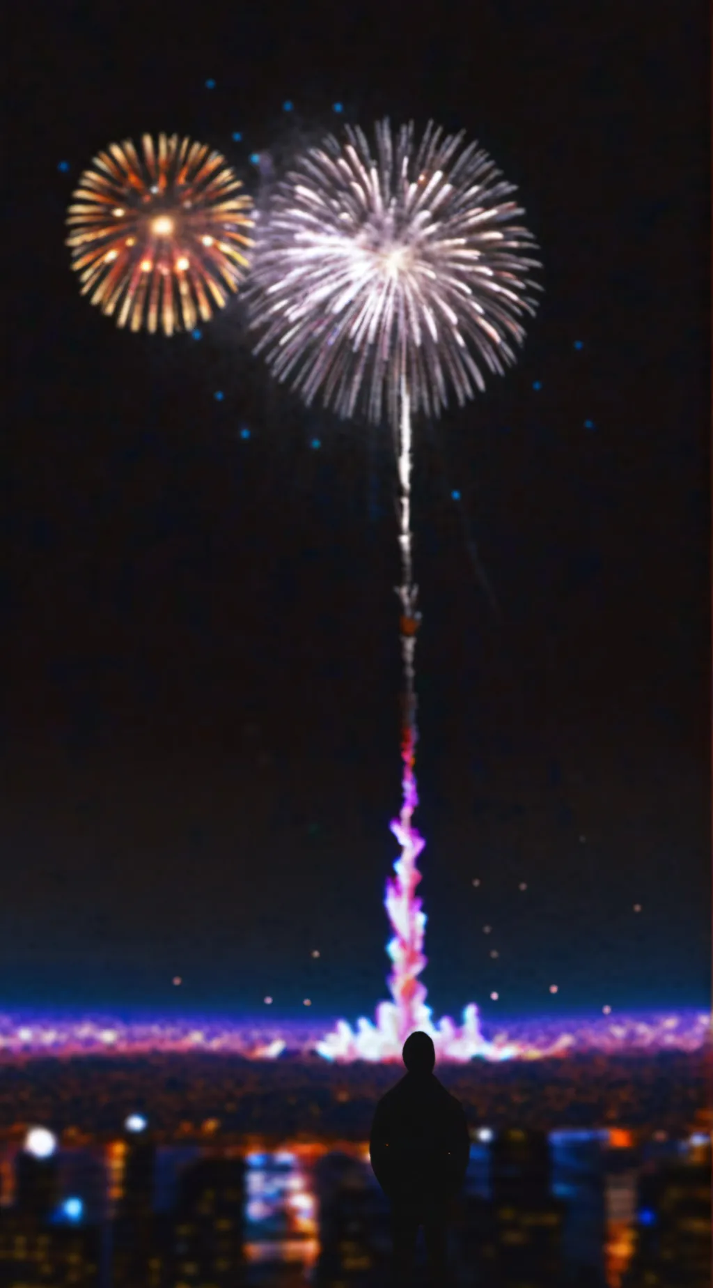 ai character: Weird person. background