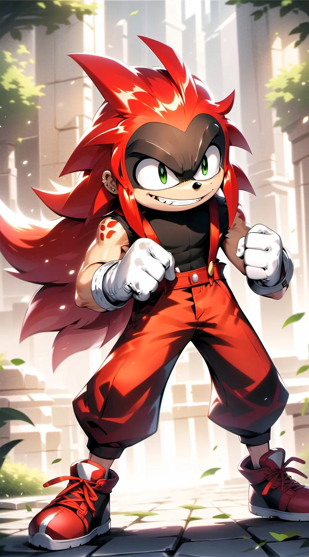 ai character: Mighty  background