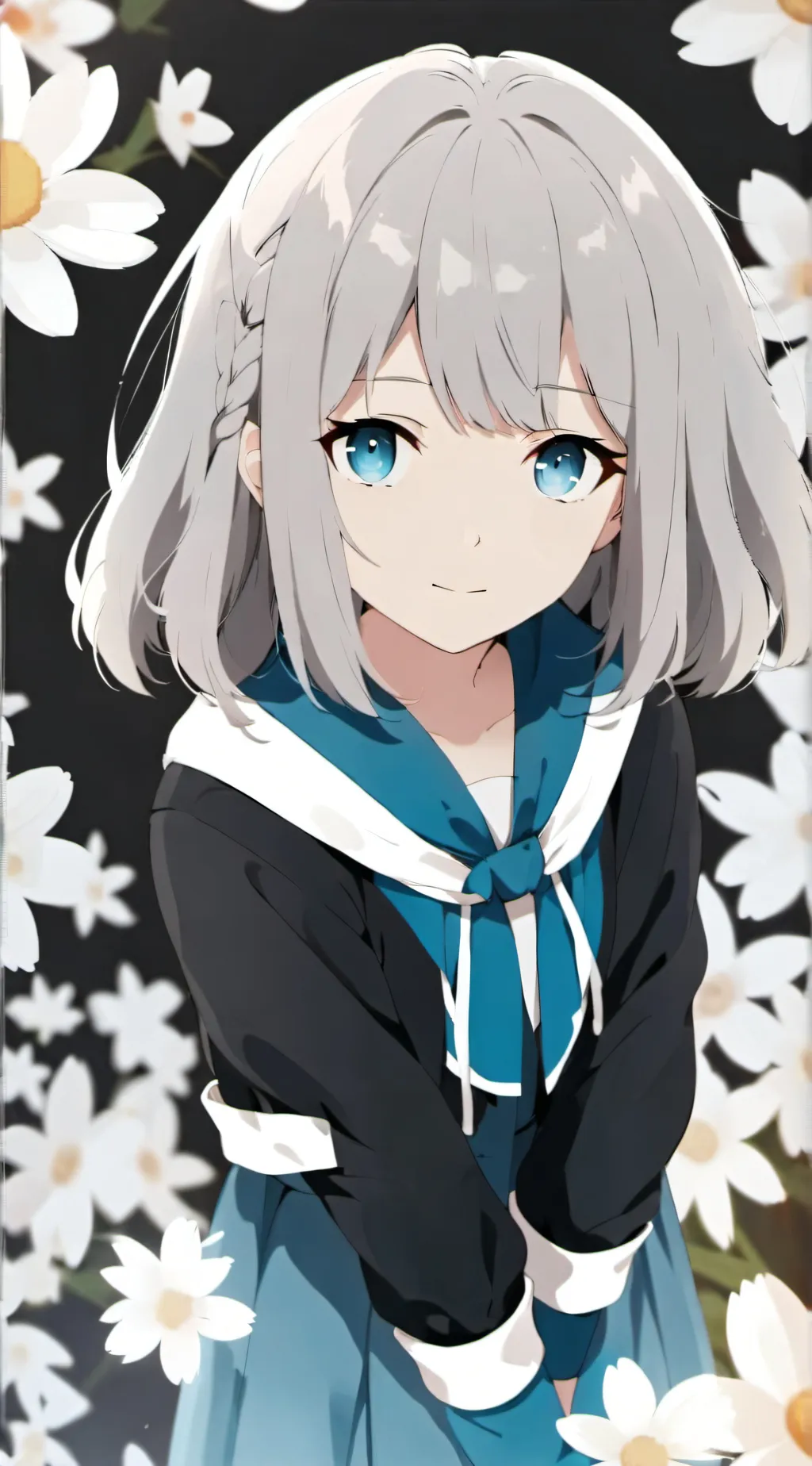 ai character: Violet background