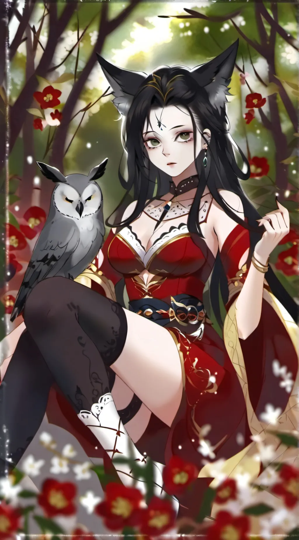 ai character: Scarlet background