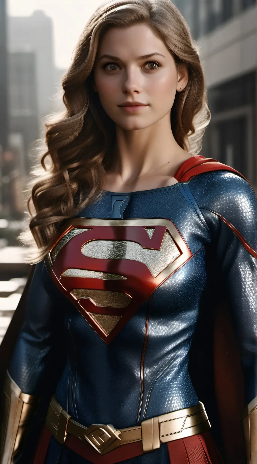 ai character: super girl  background
